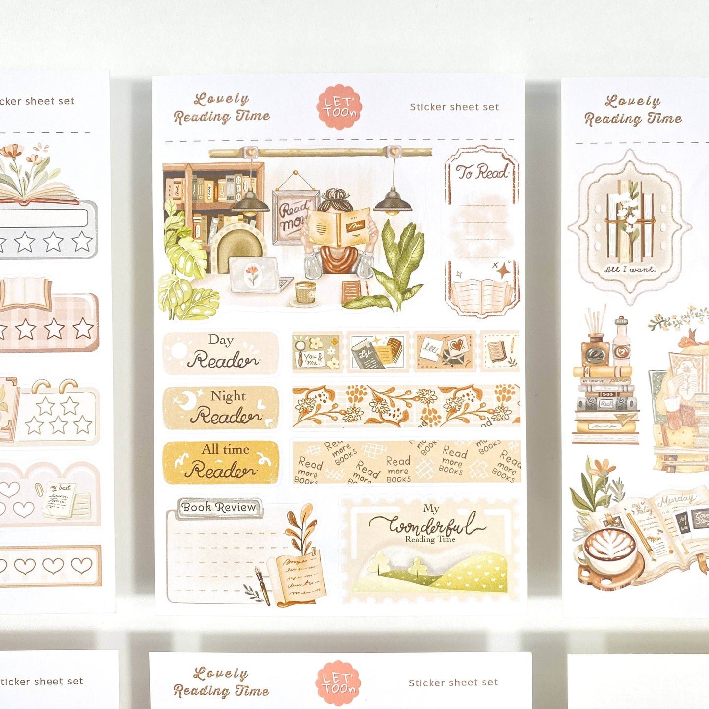 LETTOOn - Heerlijke leestijd - Stickerset - The Dreamer's Bookshop.