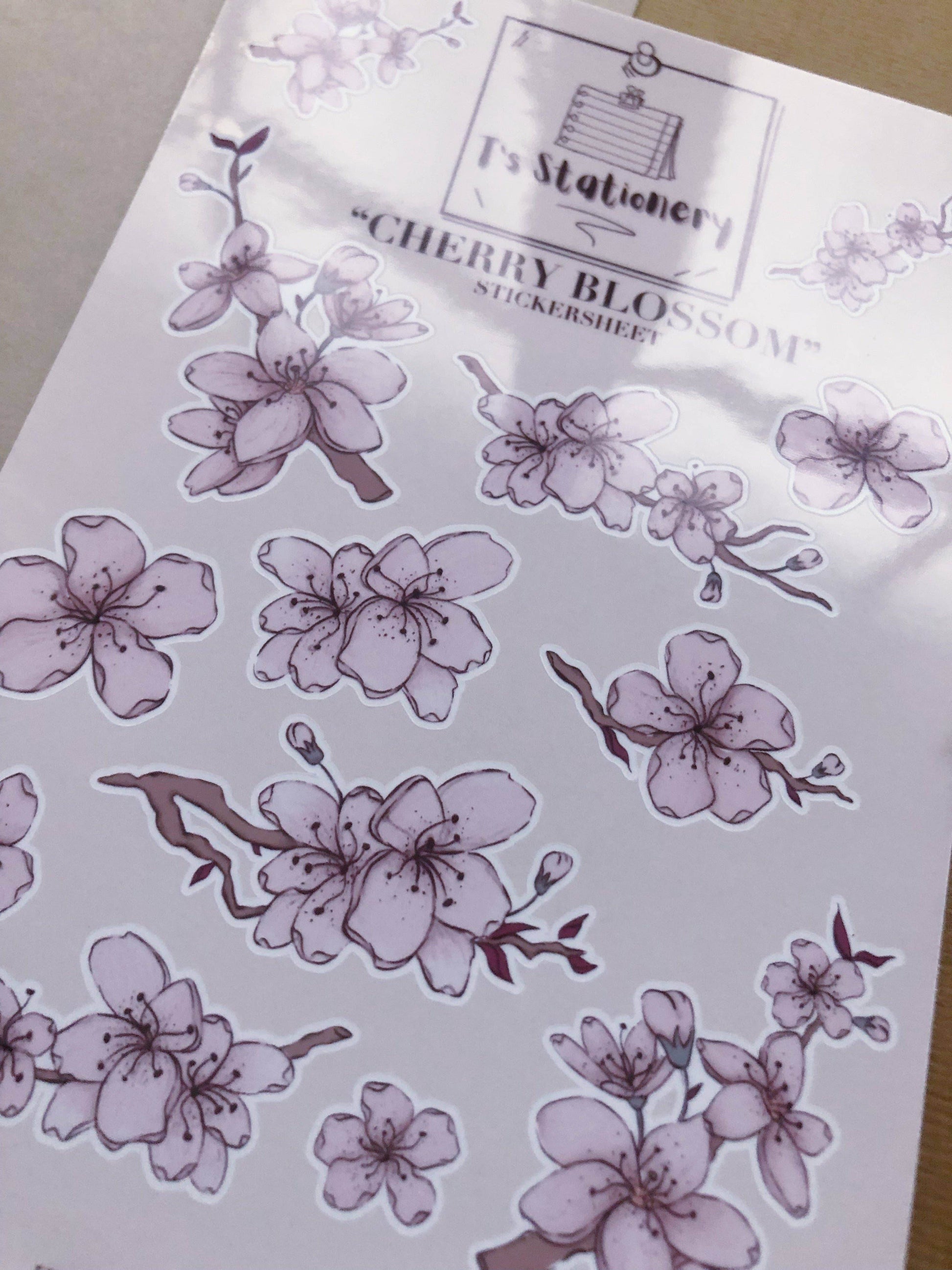 T's Stationery - „PET-stickers met kersenbloesem” - The Dreamer's Bookshop.